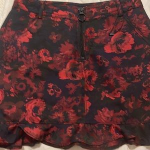 Express Floral Mini Skirt